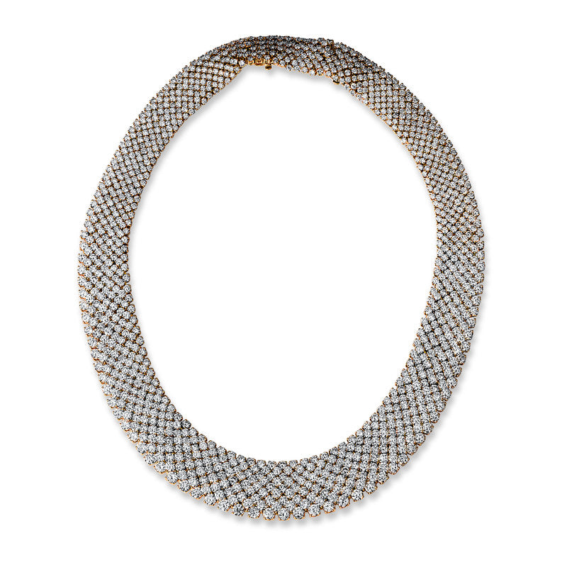 Collier 18 kt RG, 1098 Brill. 71,65 ct, TW-vsi