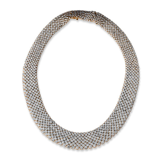 Collier 18 kt RG, 1098 Brill. 71,65 ct, TW-vsi