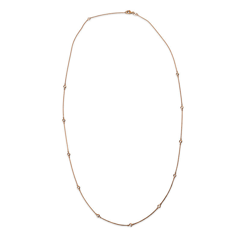 Collier 18 kt RG, 11 Brill. 0,41 ct, TW-si