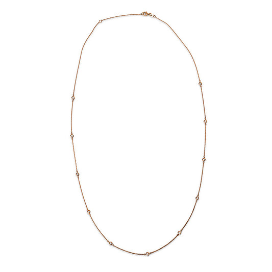 Collier 18 kt RG, 11 Brill. 0,41 ct, TW-si