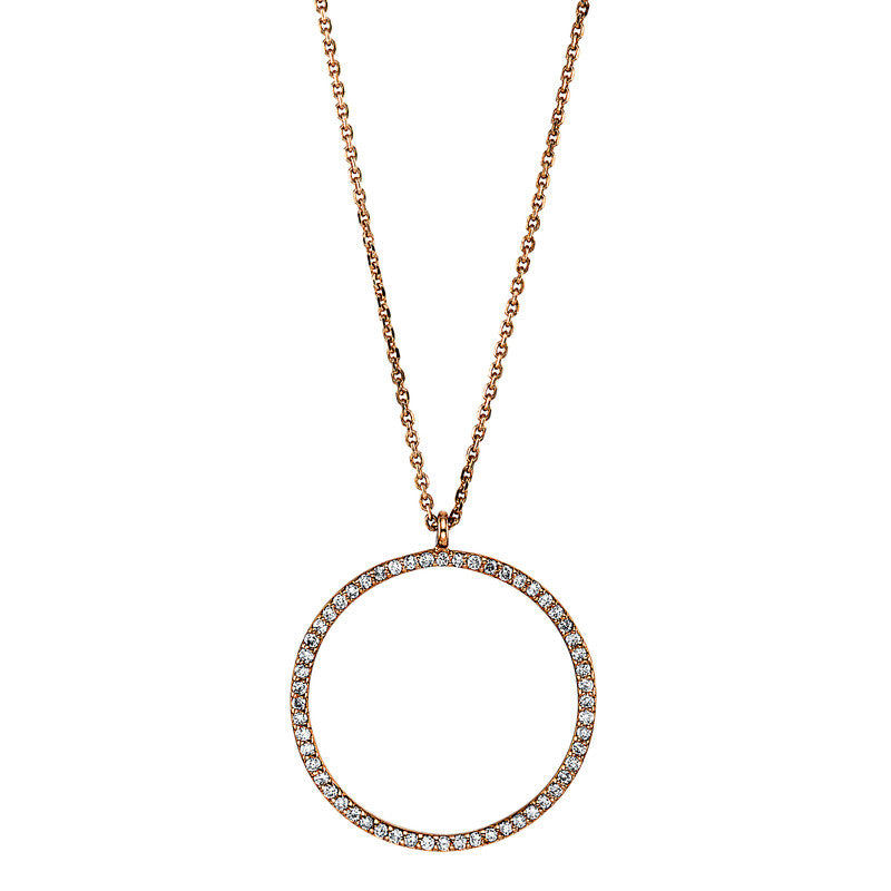 Collier 14 kt RG, 61 Brill. 0,32 ct, TW-vsi/si