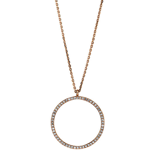 Collier 14 kt RG, 61 Brill. 0,32 ct, TW-vsi/si