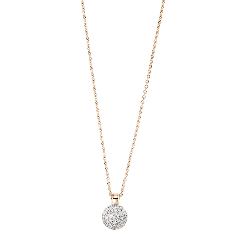 Collier 18 kt RG, 35 Brill. 0,22 ct, TW-si