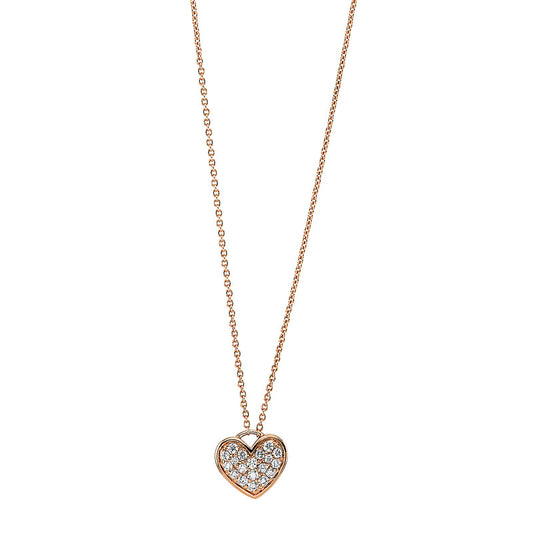 Collier 14 kt RG, 19 Brill. 0,21 ct, TW-si