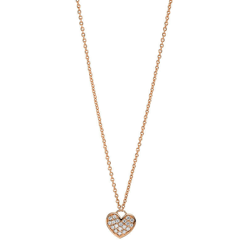 Collier 18 kt RG, 19 Brill. 0,06 ct, TW-si