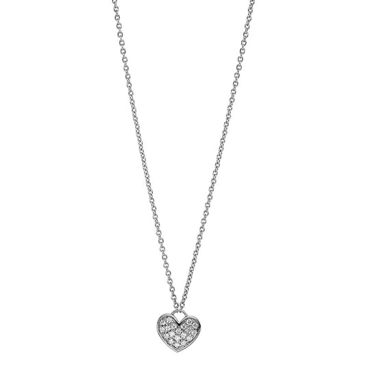 Collier 18 kt WG, 19 Brill. 0,07 ct, TW-si