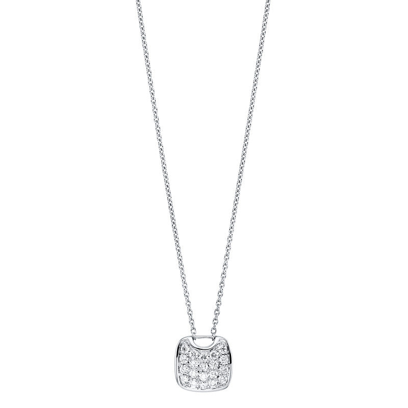 Collier 18 kt WG, 20 Brill. 0,25 ct, TW-si