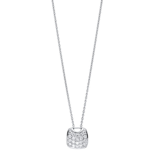 Collier 18 kt WG, 20 Brill. 0,25 ct, TW-si