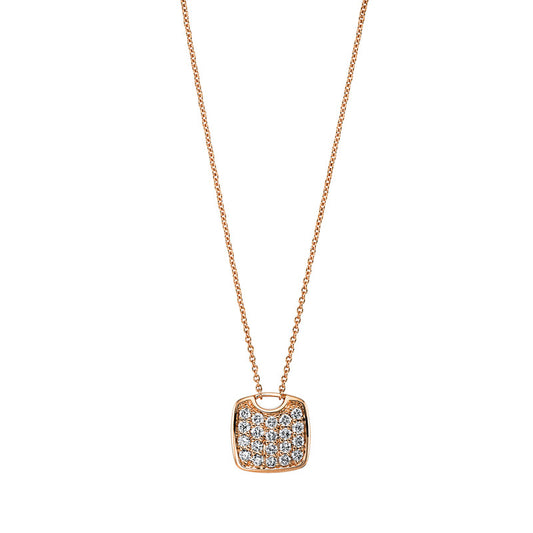 Collier 18 kt RG, 20 Brill. 0,39 ct, TW-si