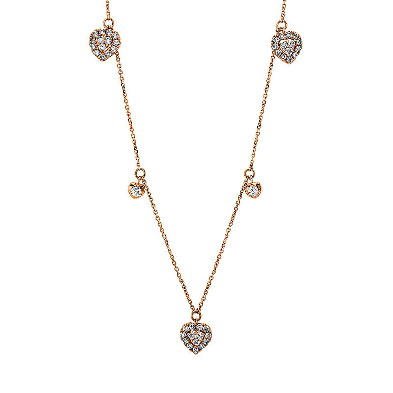 Collier 18 kt RG, 44 Brill. 0,52 ct, W-si