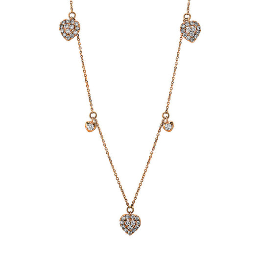 Collier 18 kt RG, 44 Brill. 0,52 ct, W-si