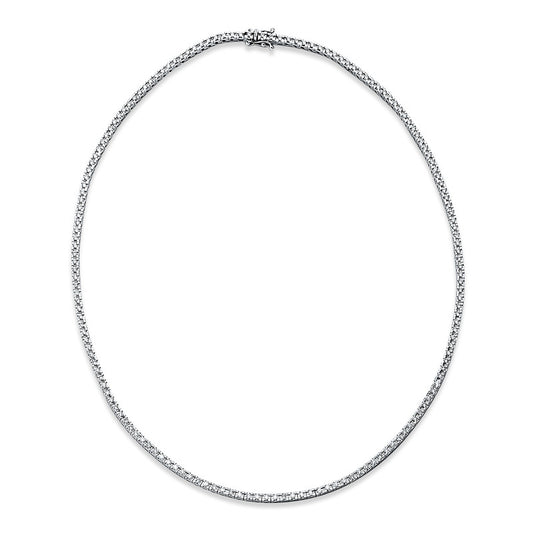 Collier 18 kt WG, 163 Brill. 3,33 ct, TW-si