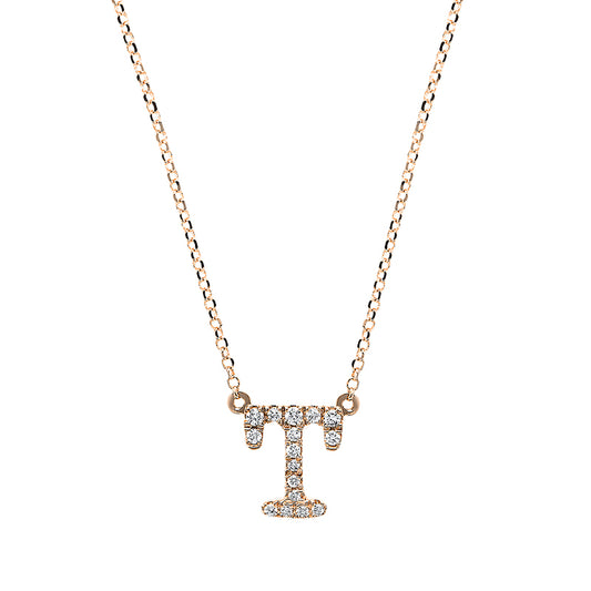 Collier 18 kt RG, mit ZÖ 40,5 cm + 38,0 cm, 16 Brill. 0,08 ct, TW-si