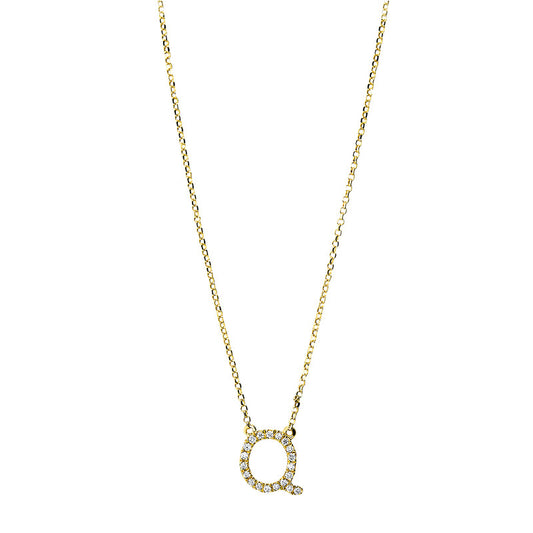 Collier 18 kt GG, mit ZÖ 40,5 cm + 38,0 cm, 20 Brill. 0,09 ct, TW-si