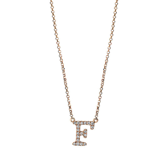Collier 18 kt RG, mit ZÖ 40,5 cm + 38,0 cm, 19 Brill. 0,08 ct, TW-si