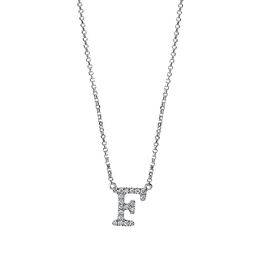 Collier 18 kt WG, mit ZÖ 40,5 cm + 38,0 cm, 19 Brill. 0,09 ct, TW-si