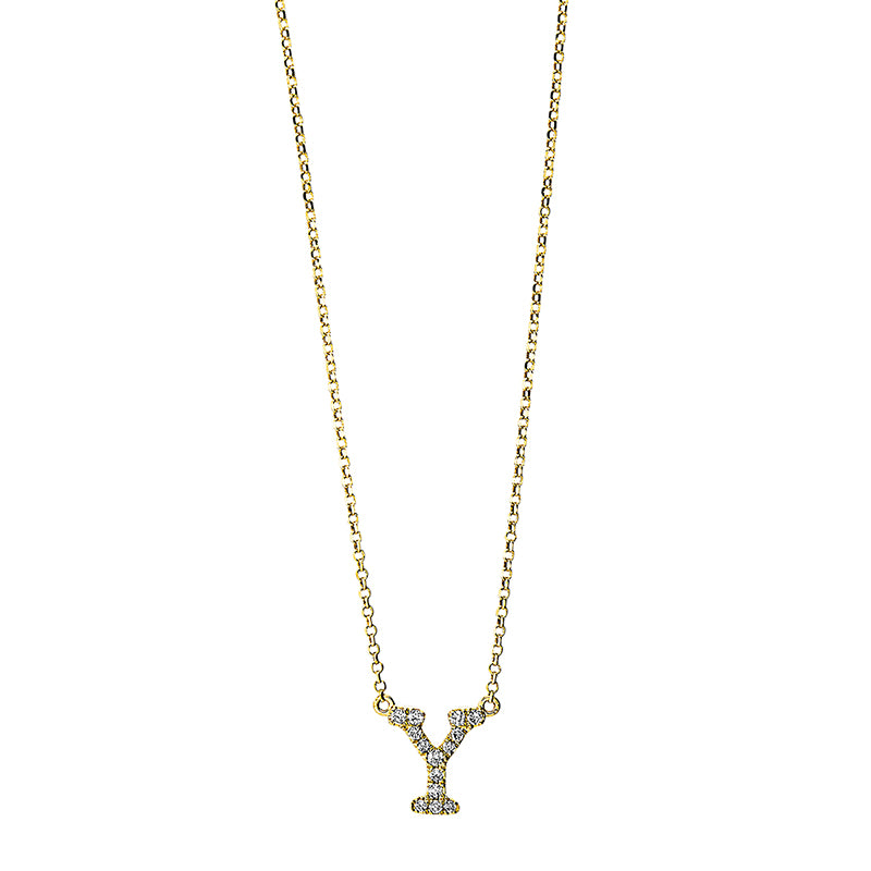 Collier 18 kt GG, mit ZÖ 40,5 cm + 38,0 cm, 14 Brill. 0,08 ct, TW-si