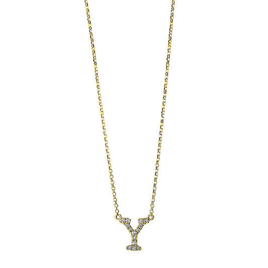 Collier 18 kt GG, mit ZÖ 40,5 cm + 38,0 cm, 14 Brill. 0,08 ct, TW-si