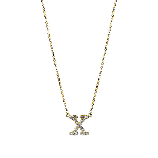 Collier 18 kt GG, mit ZÖ 40,5 cm + 38,0 cm, 25 Brill. 0,11 ct, TW-si