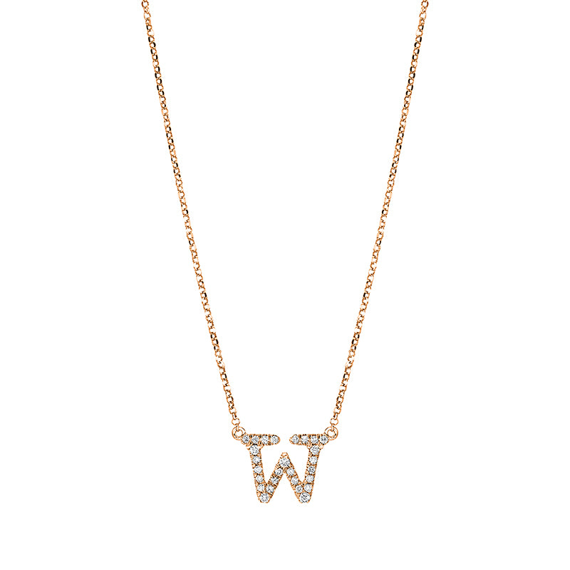 Collier 18 kt RG, mit ZÖ 40,5 cm + 38,0 cm, 27 Brill. 0,12 ct, TW-si