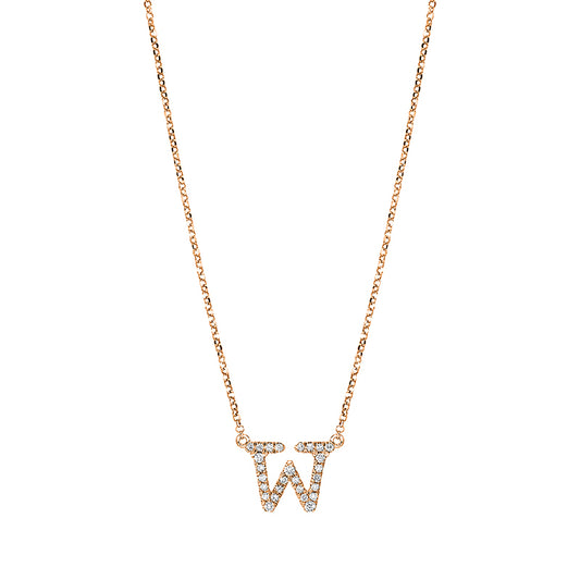 Collier 18 kt RG, mit ZÖ 40,5 cm + 38,0 cm, 27 Brill. 0,12 ct, TW-si