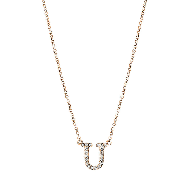 Collier 18 kt RG, mit ZÖ 40,5 cm + 38,0 cm, 20 Brill. 0,07 ct, TW-si