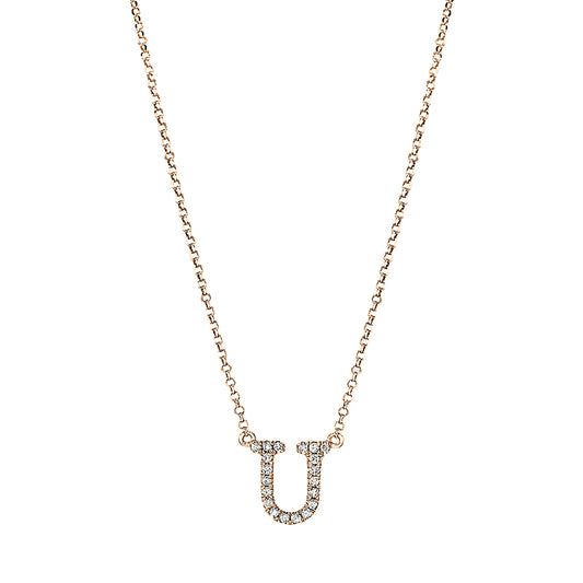 Collier 18 kt RG, mit ZÖ 40,5 cm + 38,0 cm, 20 Brill. 0,07 ct, TW-si