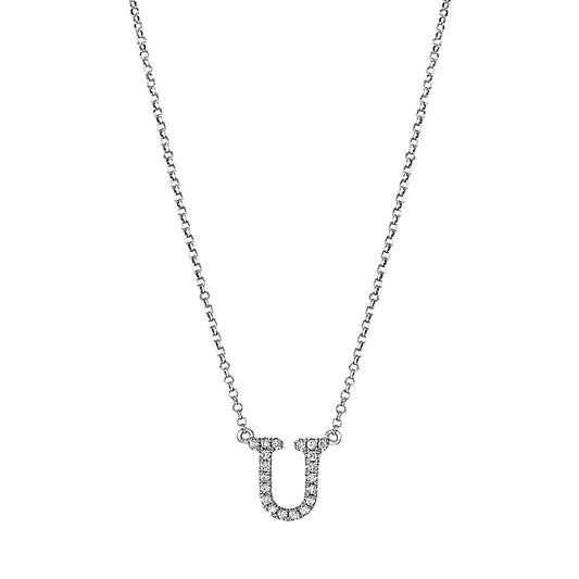 Collier 18 kt WG, mit ZÖ 37, cm ,40,5 cm, 20 Brill. 0,07 ct, TW-si