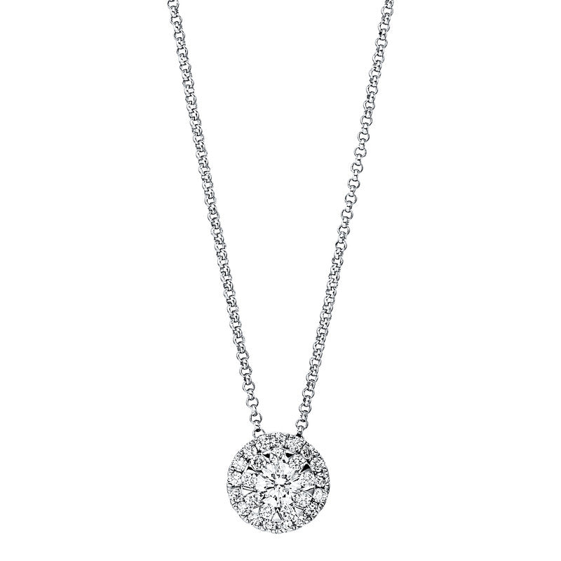 Collier 18 kt WG, 27 Brill. 0,34 ct, TW-si