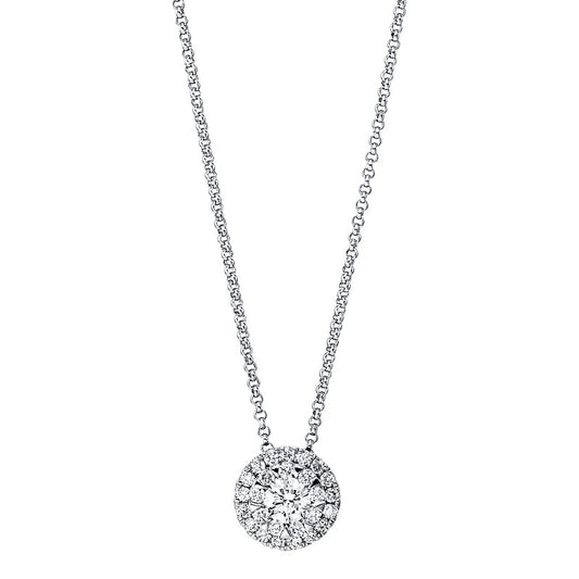 Collier 18 kt WG, 27 Brill. 0,34 ct, TW-si