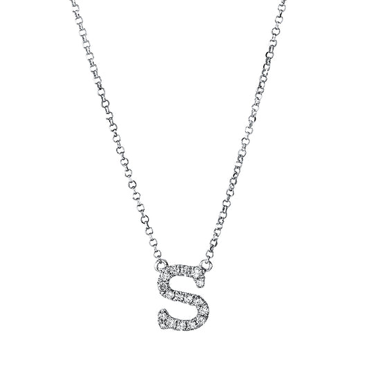 Collier 18 kt WG, mit ZÖ 40,5 cm + 38,0 cm, 17 Brill. 0,10 ct, TW-si