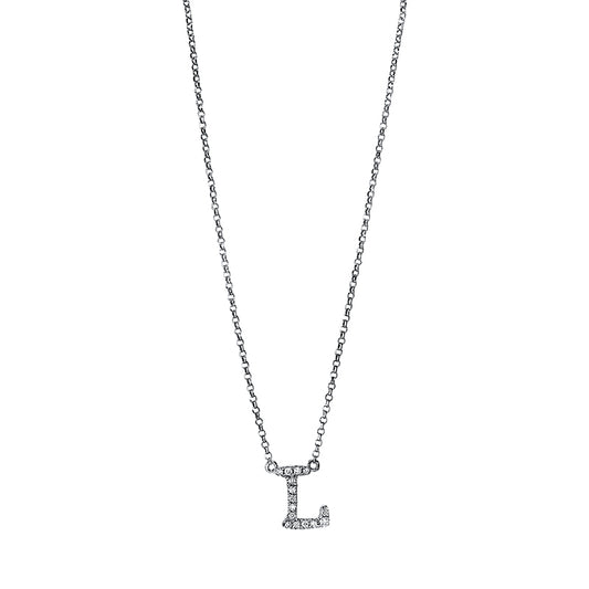 Collier 18 kt WG, mit ZÖ 38 cm & 40.6 cm, 15 Brill. 0,07 ct, TW-si