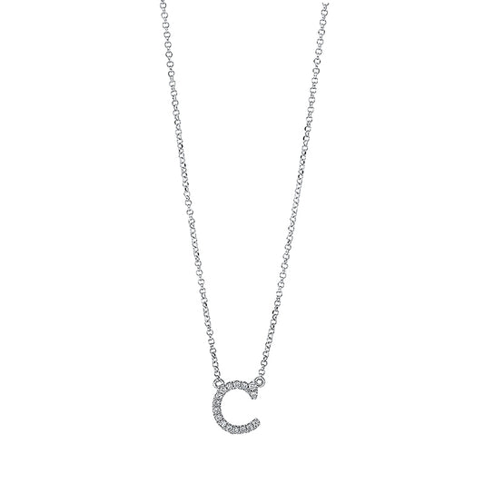 Collier 18 kt WG, mit ZÖ 38 cm & 40,6 cm, 16 Brill. 0,06 ct, TW-si