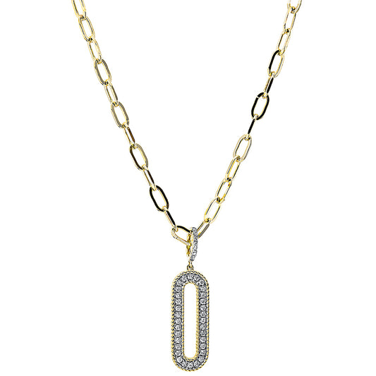 Collier 18 kt GG, 39 Brill. 0,21 ct, TW-si