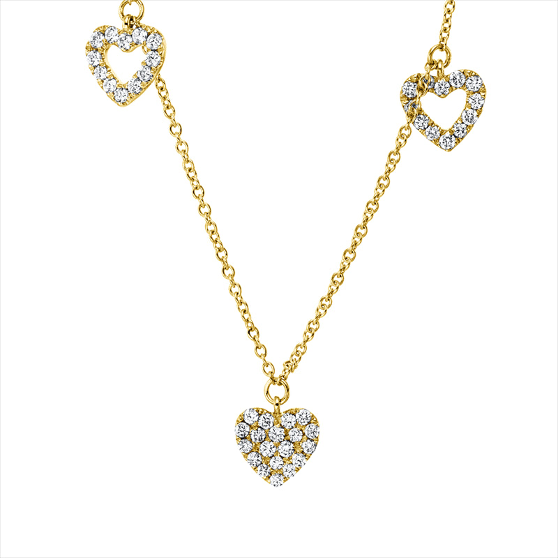 Collier 18 kt GG, 81 Brill. 0,42 ct, TW-si