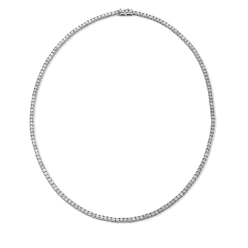 Collier 18 kt WG, 171 Brill. 10,10 ct, TW-si