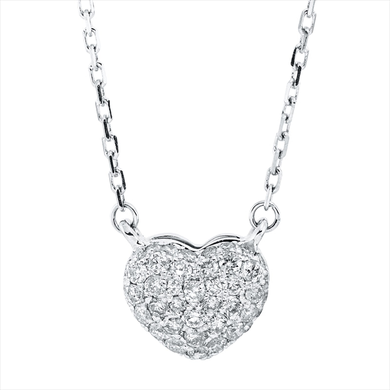 Collier 18 kt WG, mit ZÖ 40,5 cm, 51 Brill. 0,28 ct, TW-pi