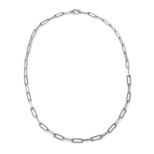 Collier 18 kt WG, 264 Brill. 0,95 ct, TW-si