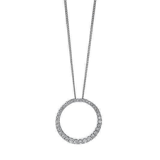 Collier 18 kt WG, 36 Brill. 0,35 ct, TW-si