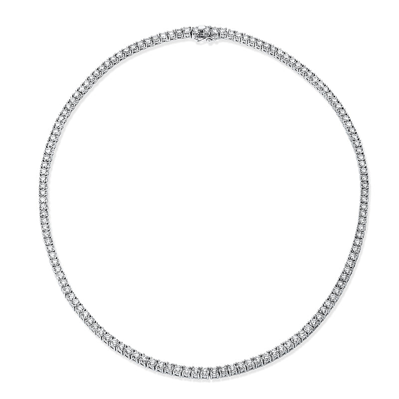 Collier 18 kt WG, 135 Brill. 19,58 ct, TW-si