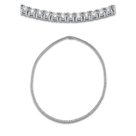 Collier 18 kt WG, 173 Brill. 7,65 ct, TW-si