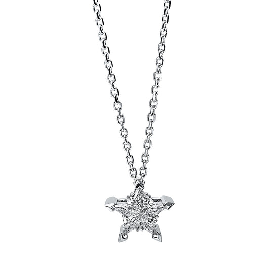 Collier 18 kt WG, 5 Fant-Schl. 0,29 ct, F-vsi