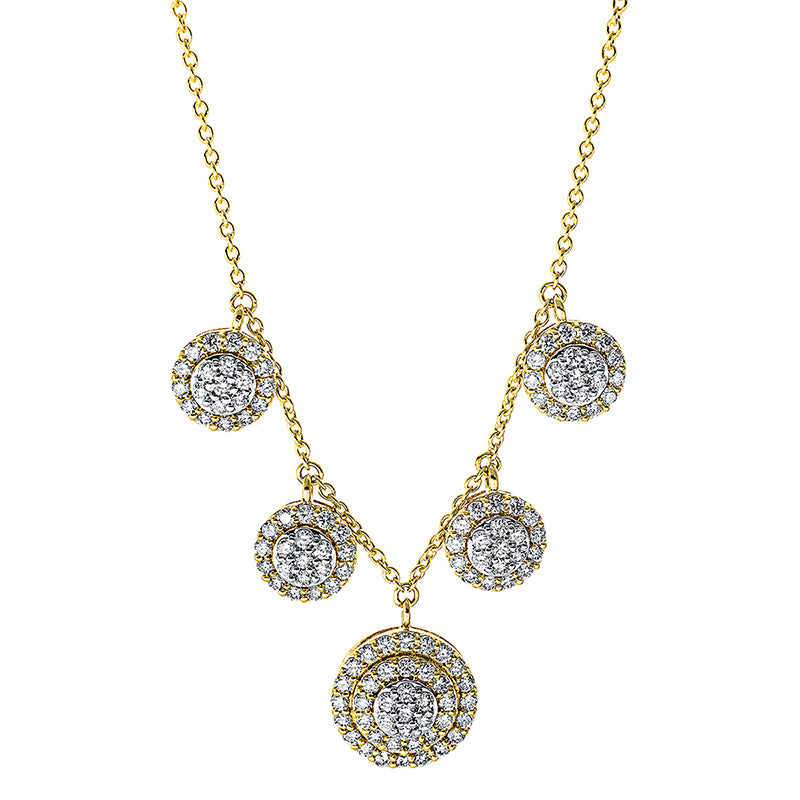 Collier 18 kt GG, 120 Brill. 0,76 ct, TW-si