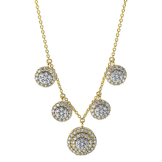 Collier 18 kt GG, 120 Brill. 0,76 ct, TW-si