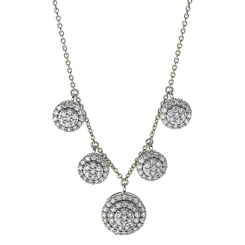 Collier 18 kt WG, 120 Brill. 0,76 ct, TW-si