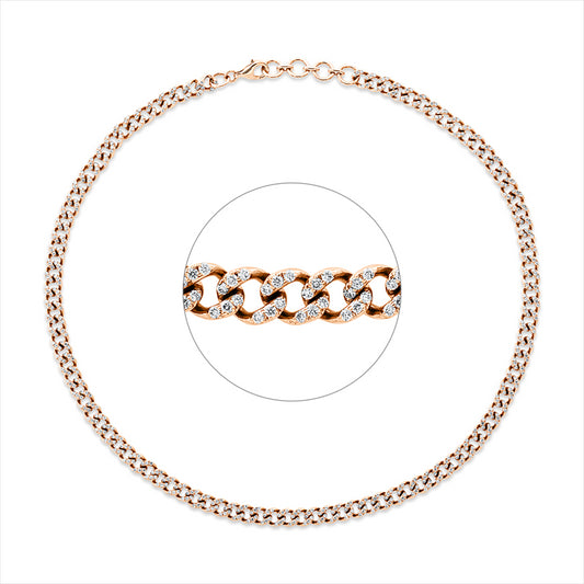 Collier 18 kt RG, 582 Brill. 4,03 ct, TW-si