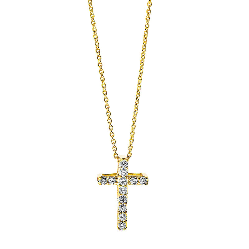 Collier 18 kt GG, 12 Brill. 0,21 ct, TW-si