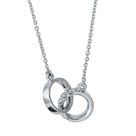 Collier 18 kt WG, 6 Brill. 0,13 ct, W-si