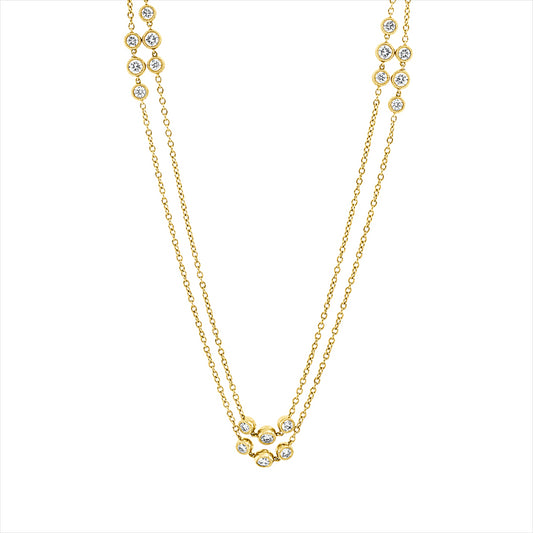 Collier 18 kt GG, 36 Brill. 1,91 ct, TW-si