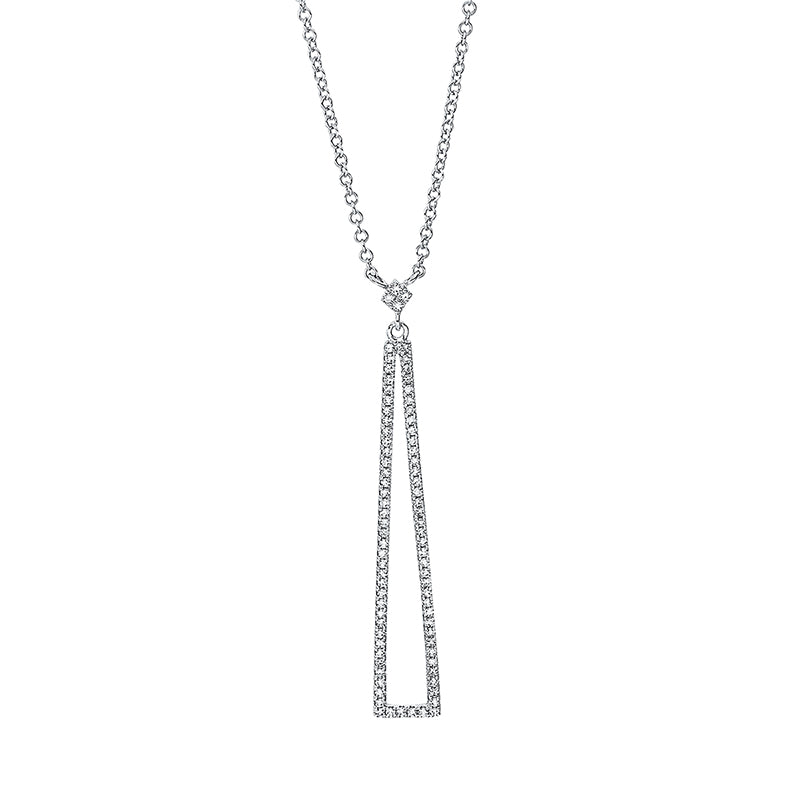 Collier 18 kt WG, 83 Dia. 0,19 ct, W-si